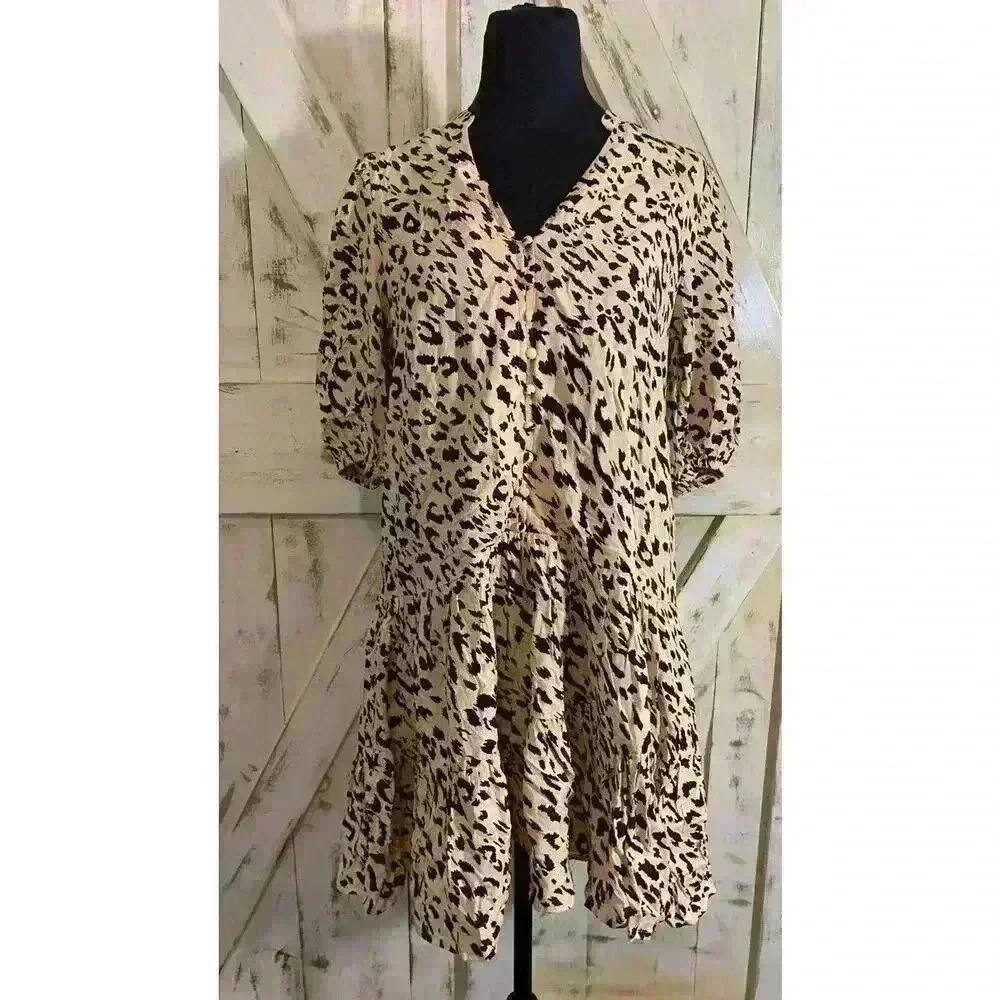 NWT Tinsel Leopard Print High Low Dress (Size PS, NWT)